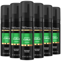 TRESemmé Bouncy Curls mousse bottle with coconut oil provides defined curls.