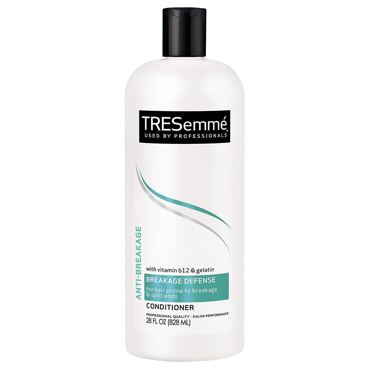 TRESemmé conditioner bottle pour showing Vitamin B12 for stronger hair instantly