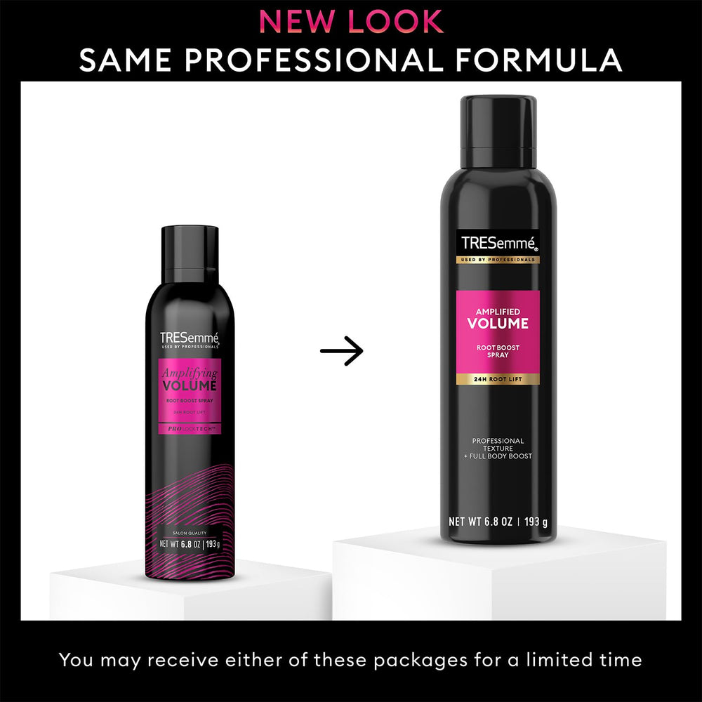 tresemme easy use application technique with six to eight inch spray distance demonstrated