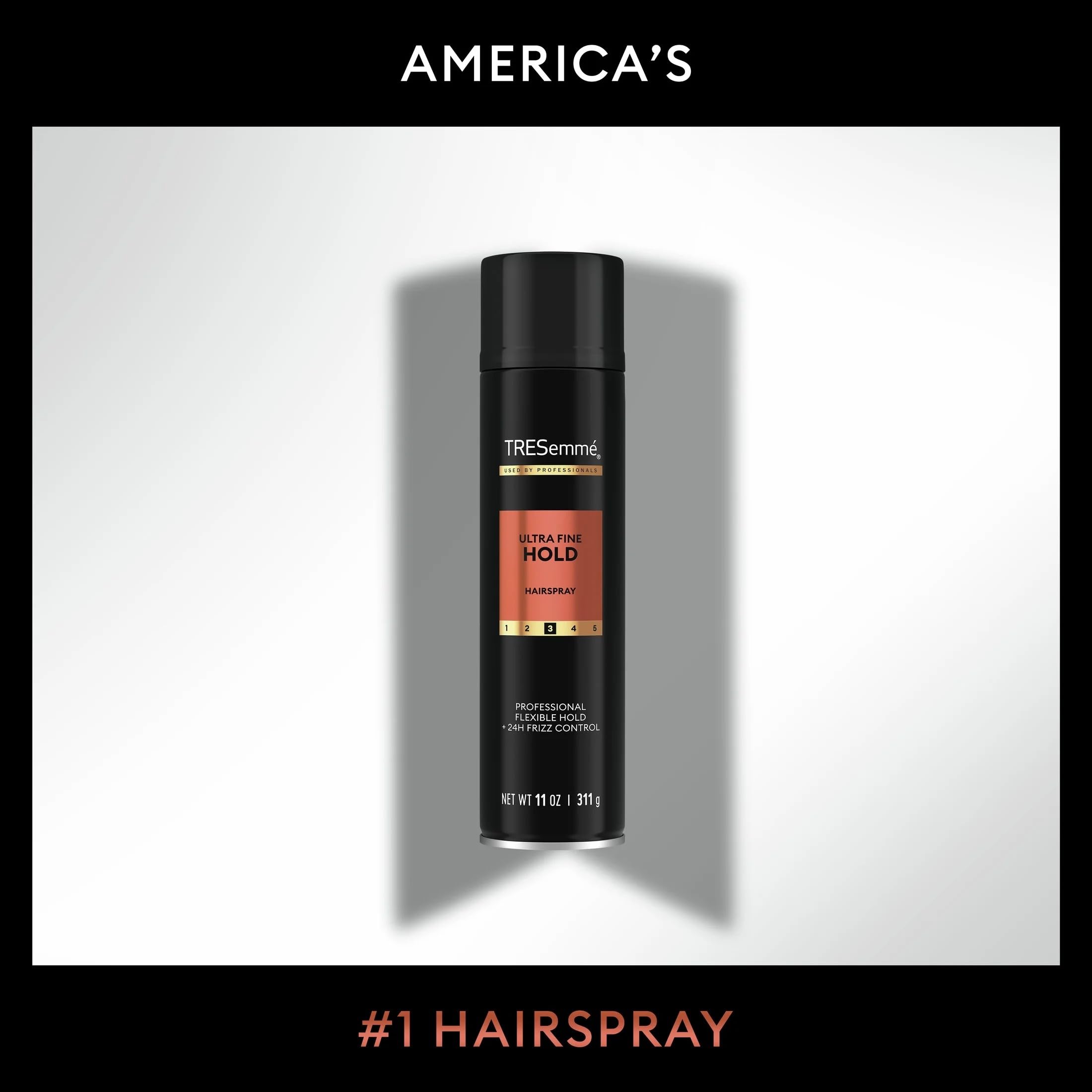 TRESemmé Fine mist dispersion close-up — even mist for crunch-free, flexible hold