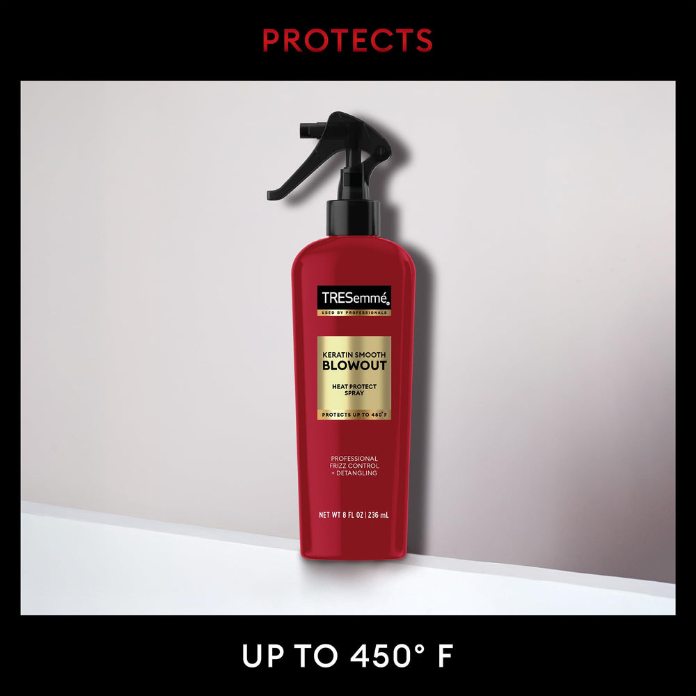 TRESemmé anti-frizz formula close-up on smooth strands