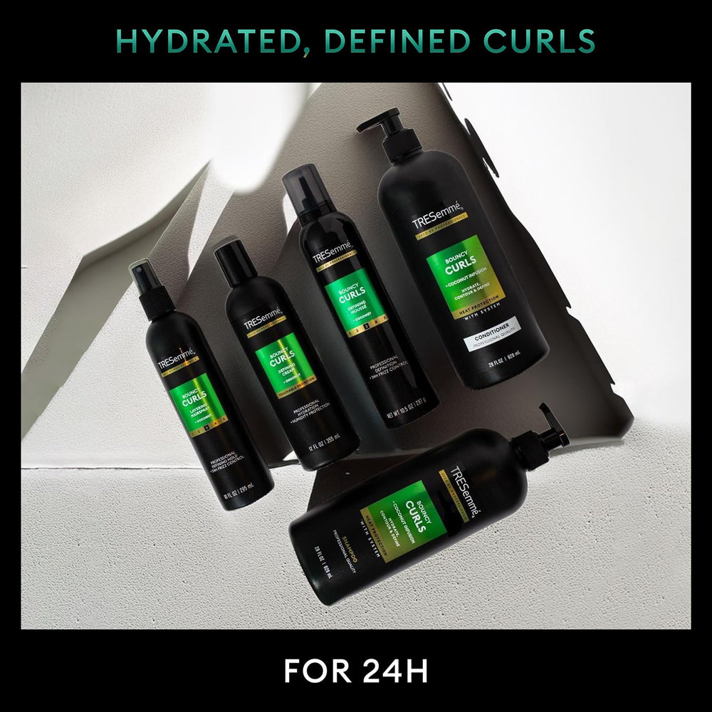 TRESemmé Hydration-focused set image shows shampoo and conditioner for daily curl care.
