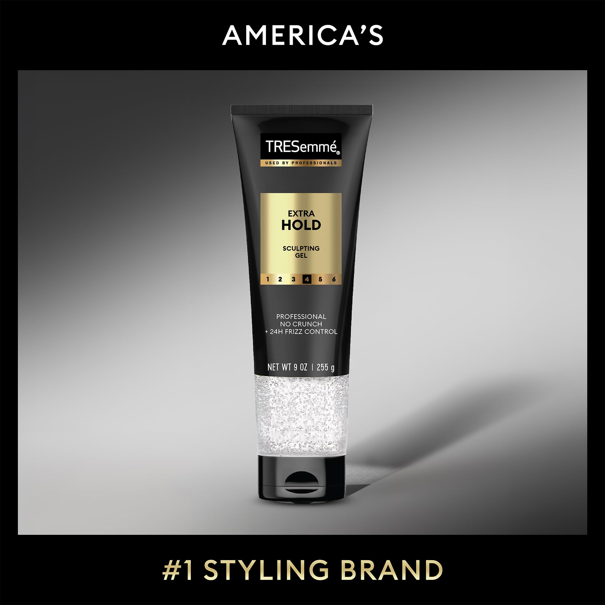 Tresemme Hair Gel 4-pack display emphasizing value and consistency