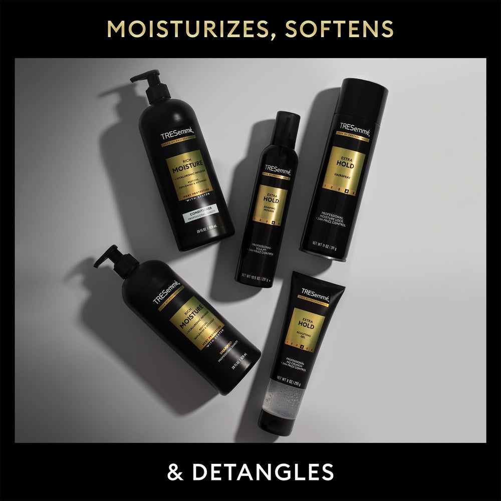 TRESemmé keratin mask close-up packaging communicates repair intent and luxe at-home treatment.