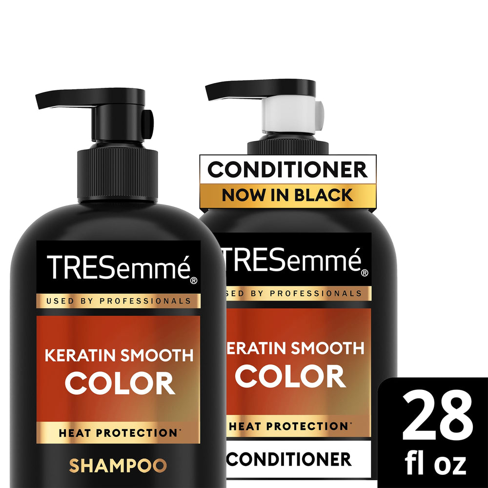Duo-pack packaging display of TRESemmé Keratin Smooth Color for daily color care