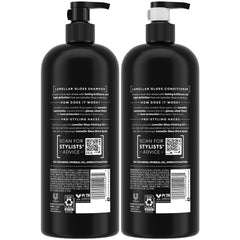 TRESemmé Lamellar Gloss conditioner bottle delivering frizz control