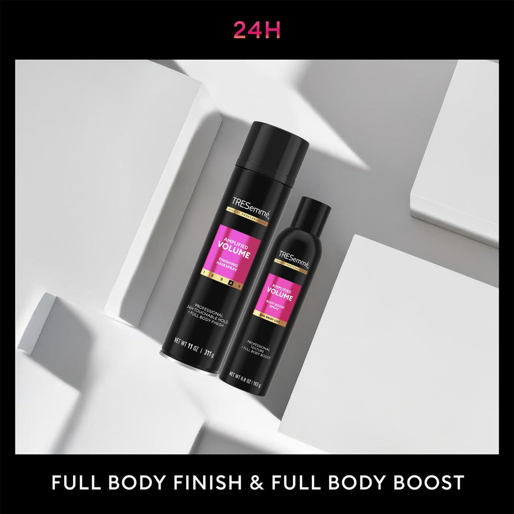tresemme long lasting volume finish on styled hair with lift and hold