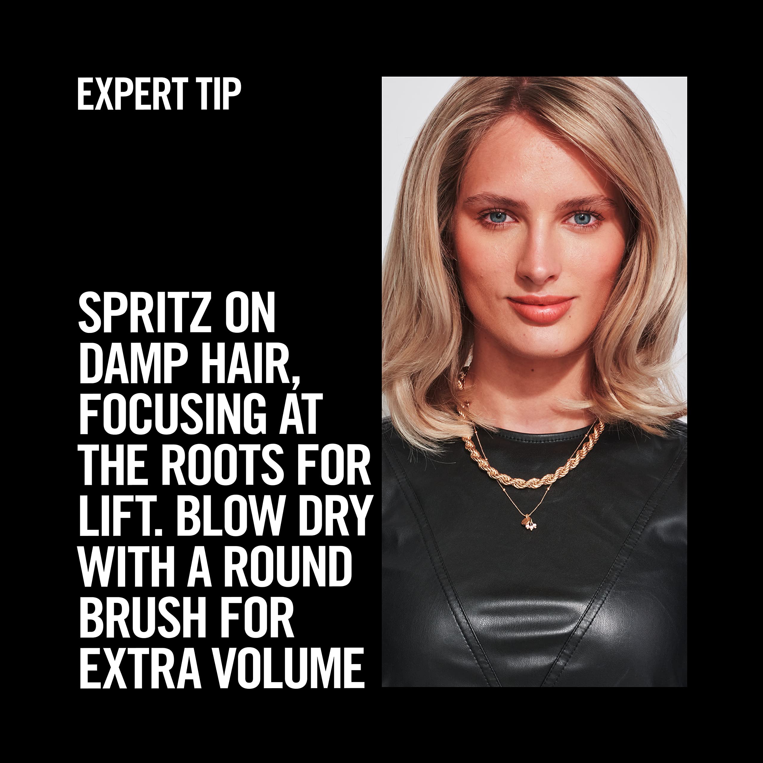 TRESemmé One Step Volume Mist anti-static benefits for smoother hair.