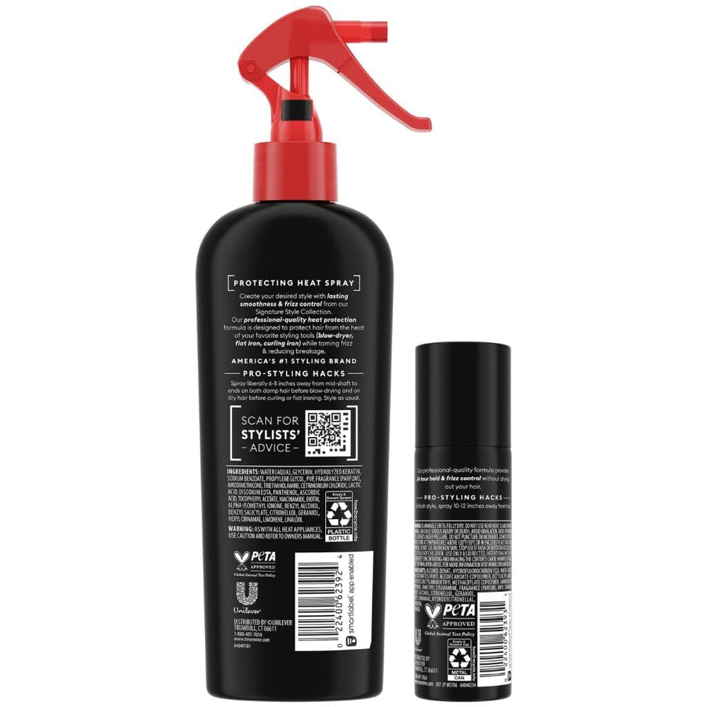 TRESemmé Protecting Heat Spray with keratin reduces frizz during heat styling