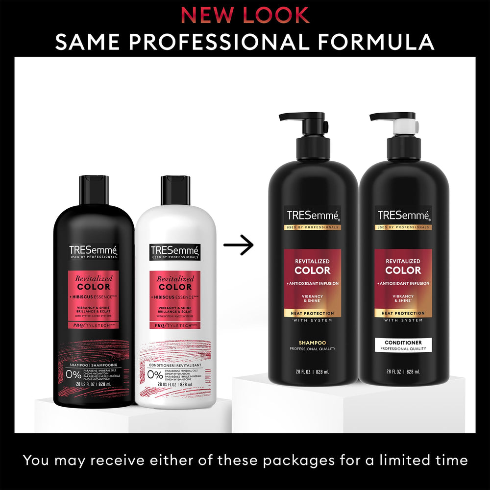 TRESemmé Revitalized Color Shampoo in shower for color care.