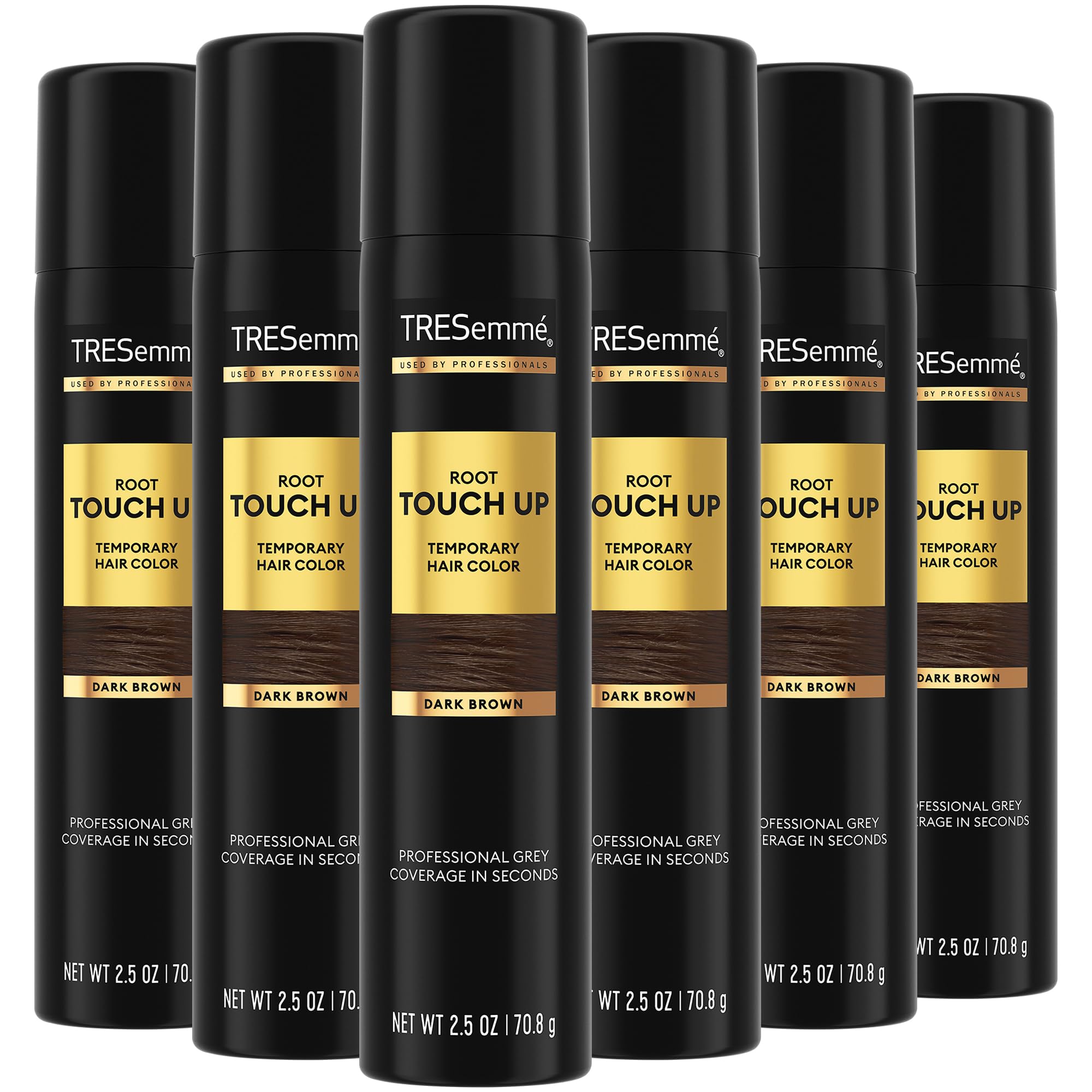 TRESemmé Root Touch Up travel-pack spray bottle for quick root refresh.