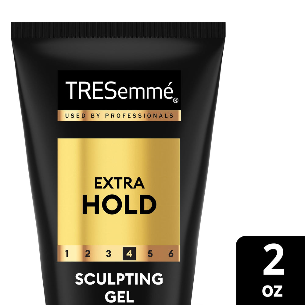 TRESemmé Sculpting Gel styling session setup illustrates flexible hold.