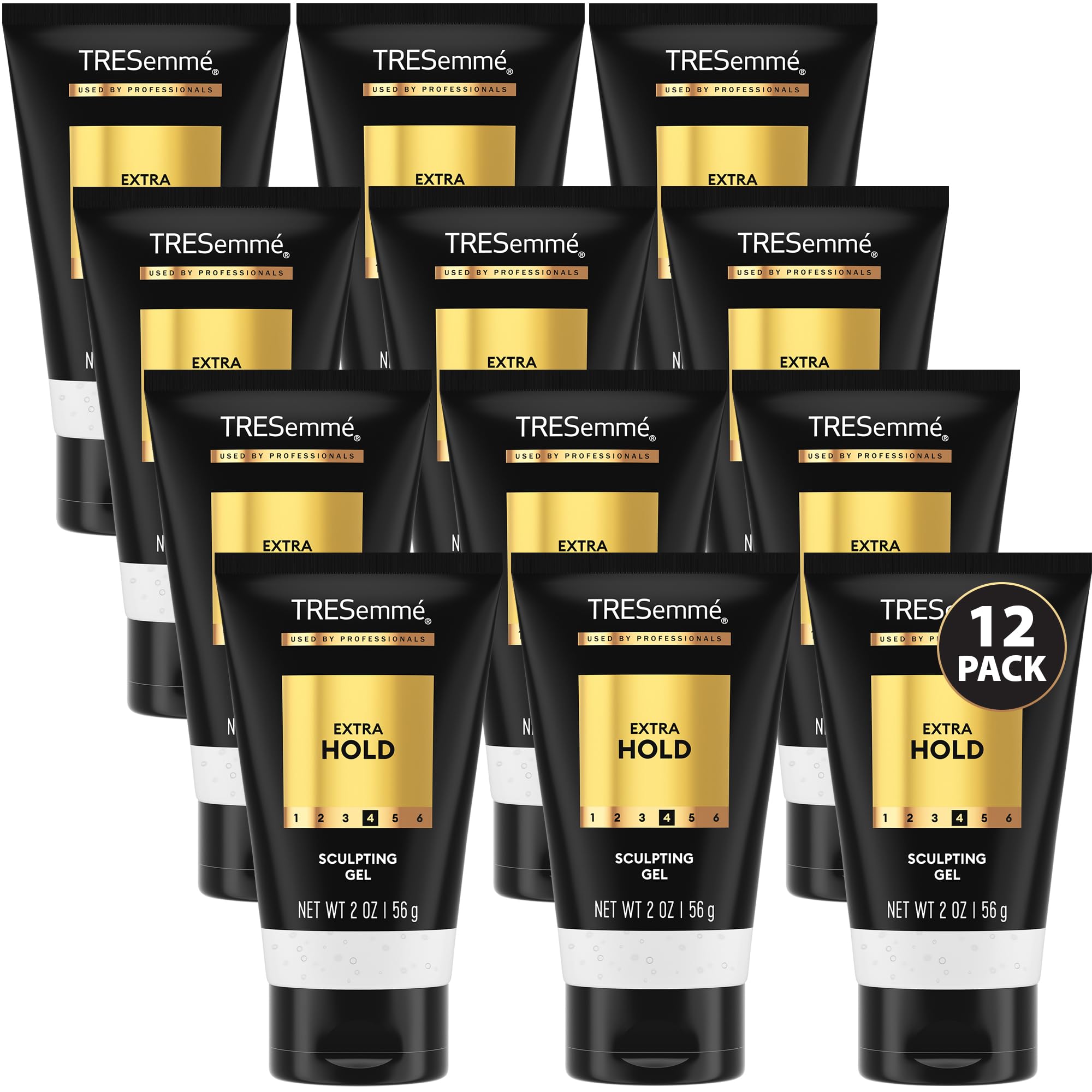 TRESemmé Sculpting Gel travel-size bottle front view for frizz control and styling.