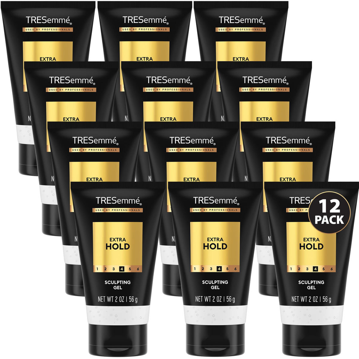 TRESemmé Sculpting Gel travel-size bottle front view for frizz control and styling.