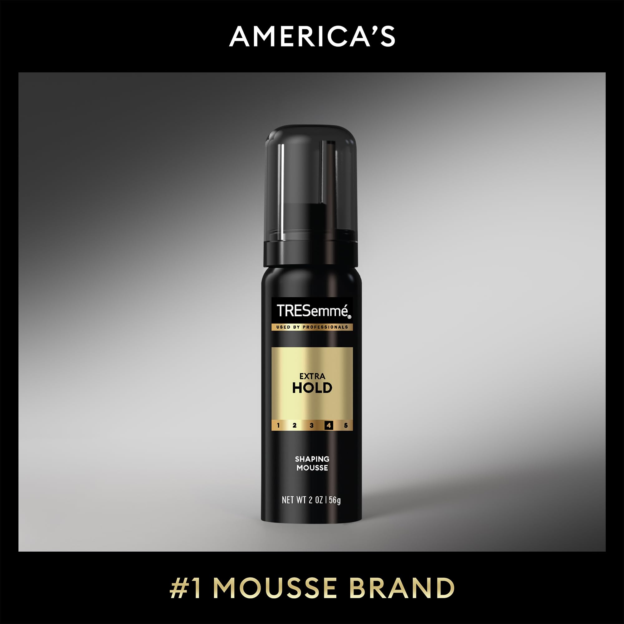 TRESemmé Shaping Mousse cruelty-free logo signals ethical beauty.