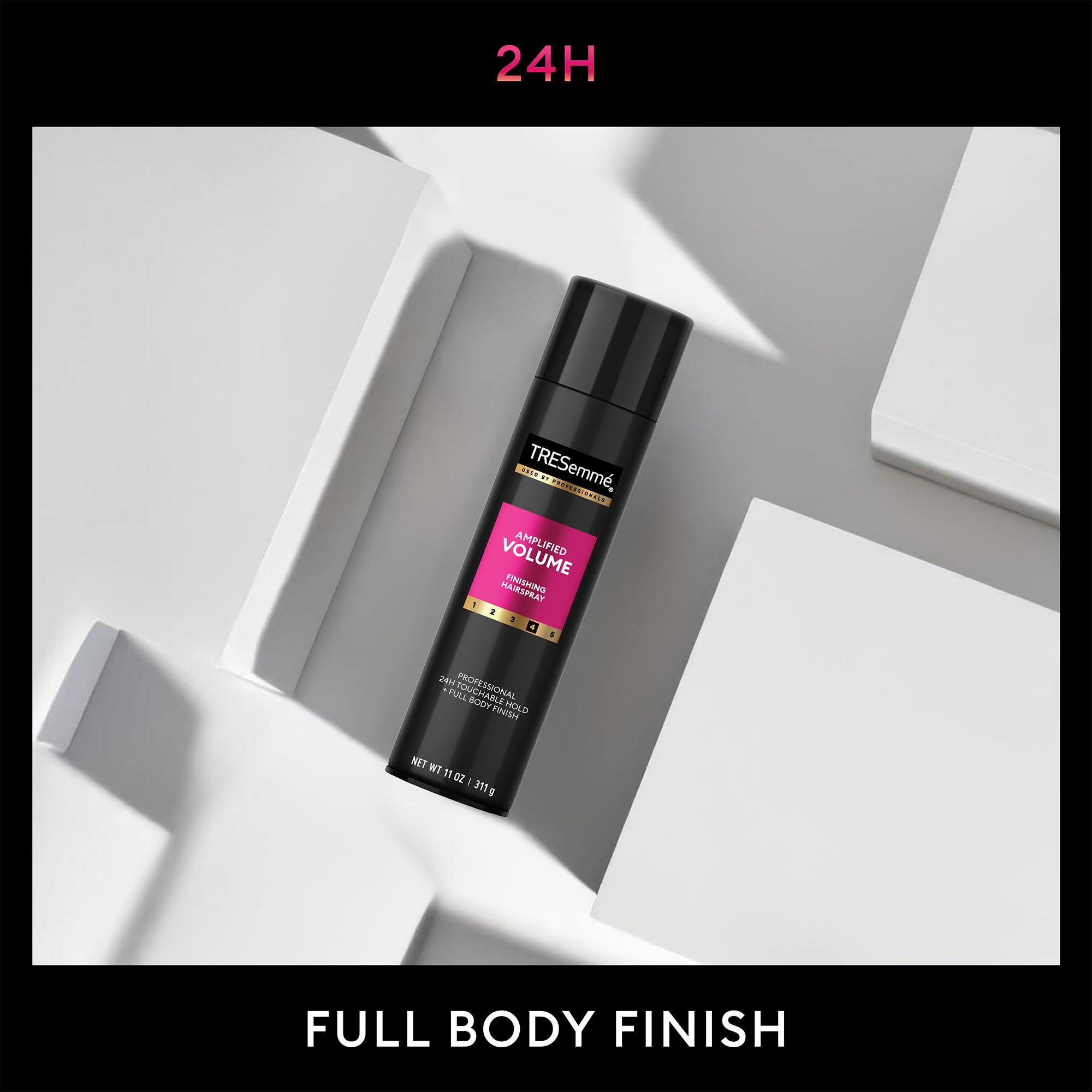 TRESemmé Total Volume hairspray demonstrated in pro-style show-styling action