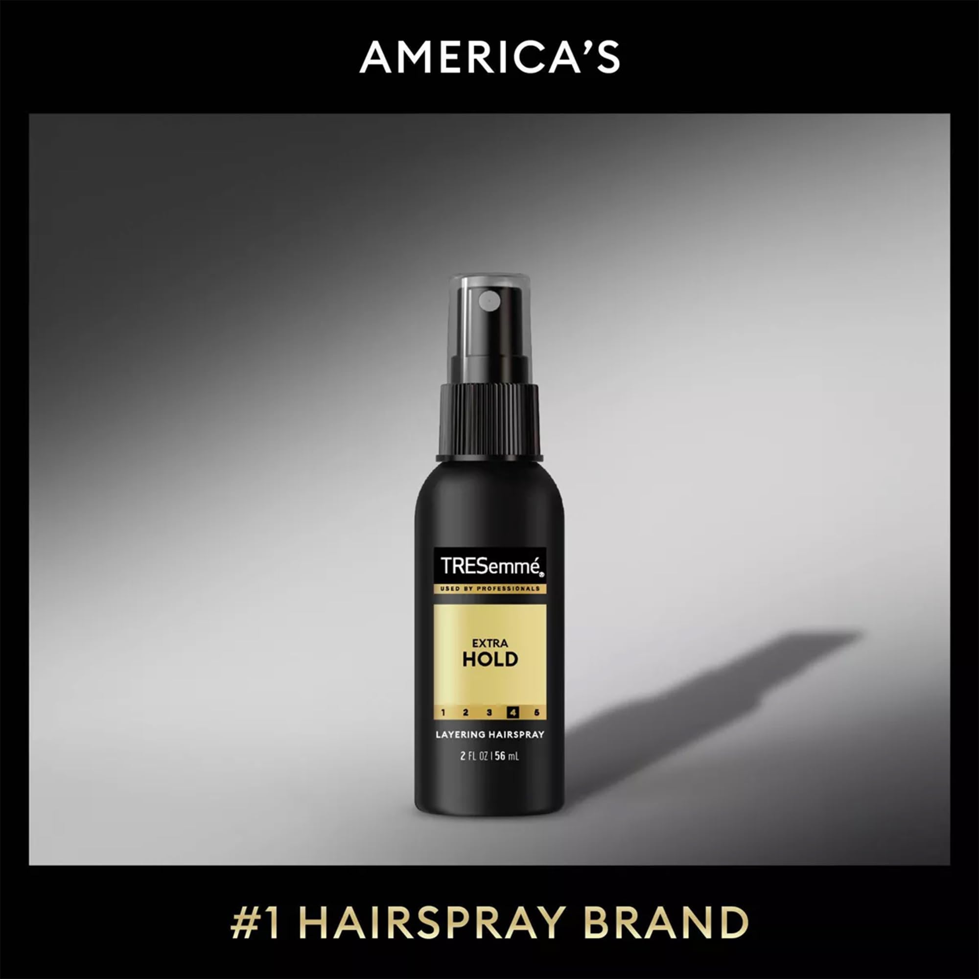 TRESemmé water-free formula close-up signaling balanced moisture for hair.