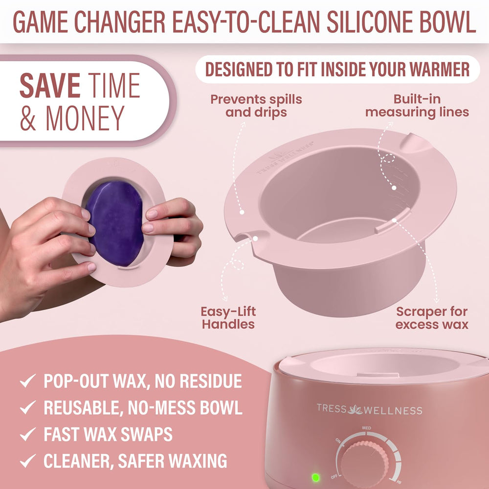 Tress Wellness brazilian-friendly-waxing setup highlights gentle hair removal on sensitive areas.