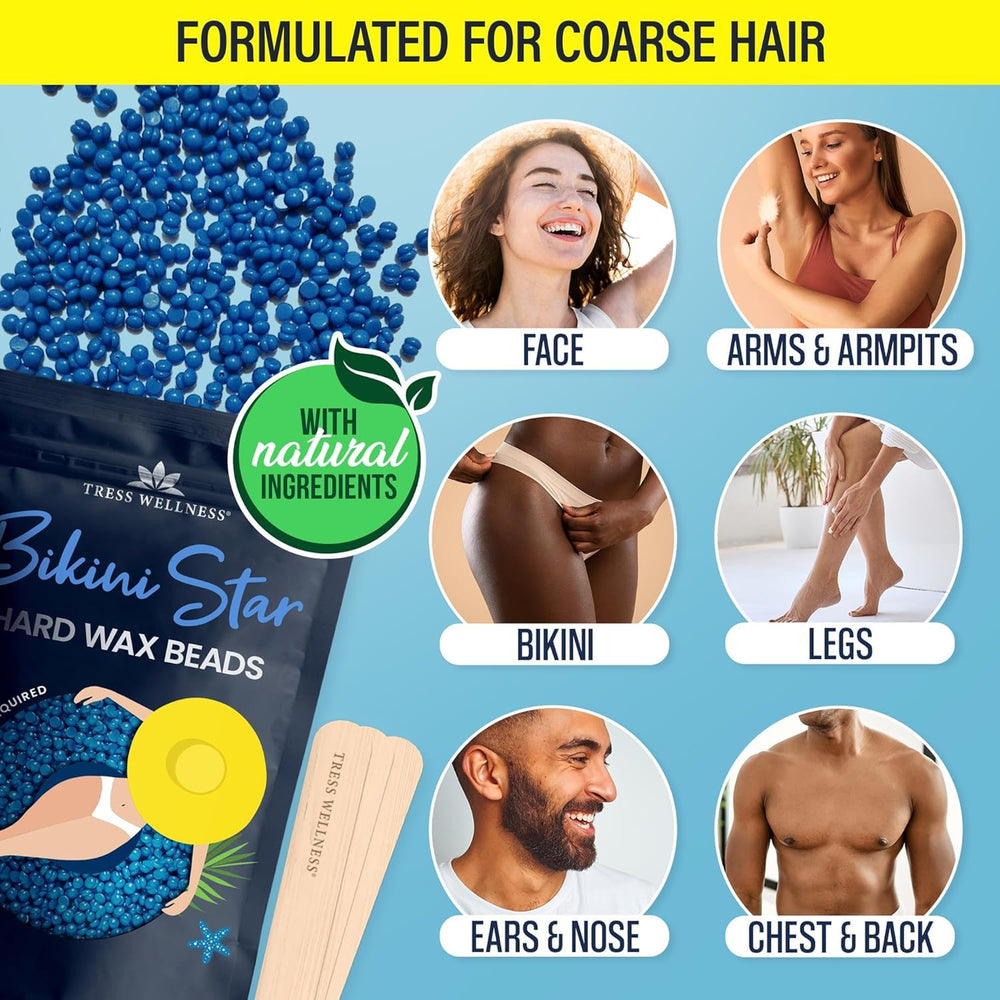 Tress Wellness dermatologist-tested wax promotes gentle waxing with minimized irritation.
