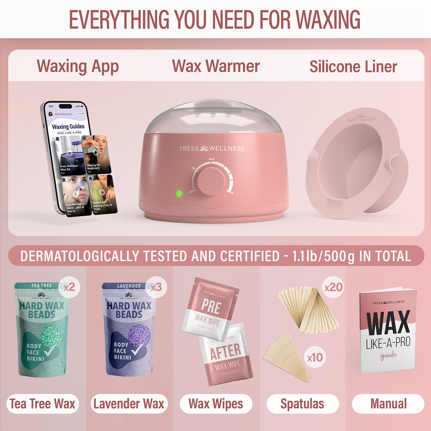 Tress Wellness hard-wax-beads-packs offer variety for customized waxing sessions.