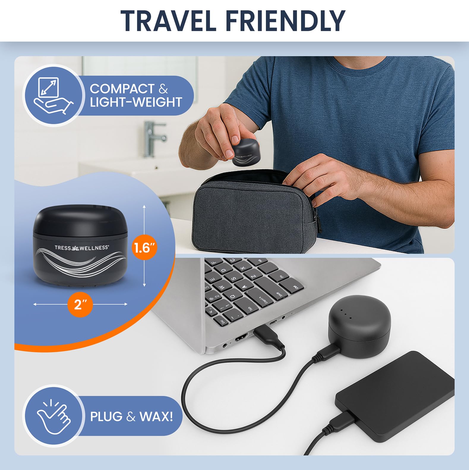 Tress Wellness travel case keeps kit protected and ready for trips