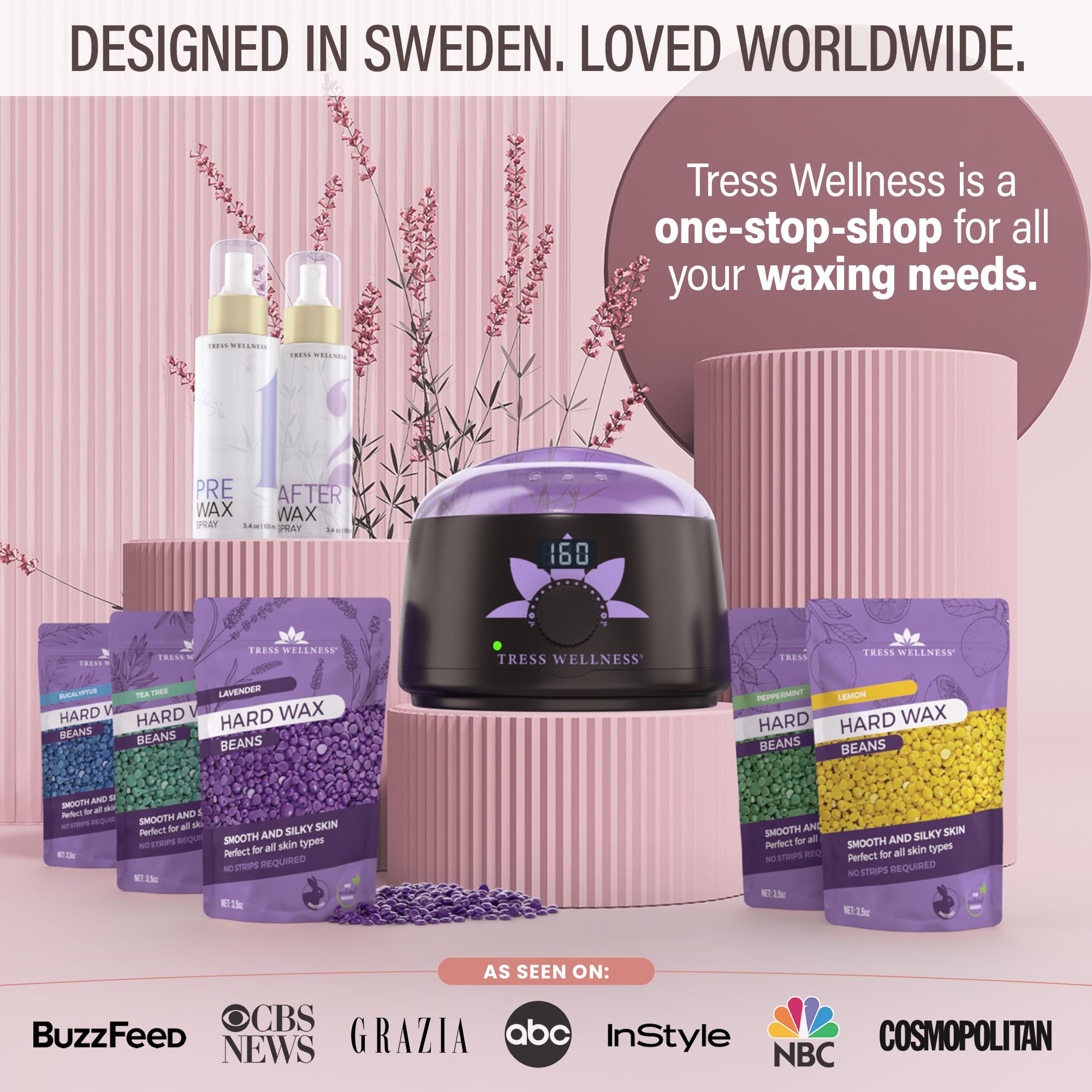Tress Wellness protective collars keep wax tidy and reduce cleanup during home waxing