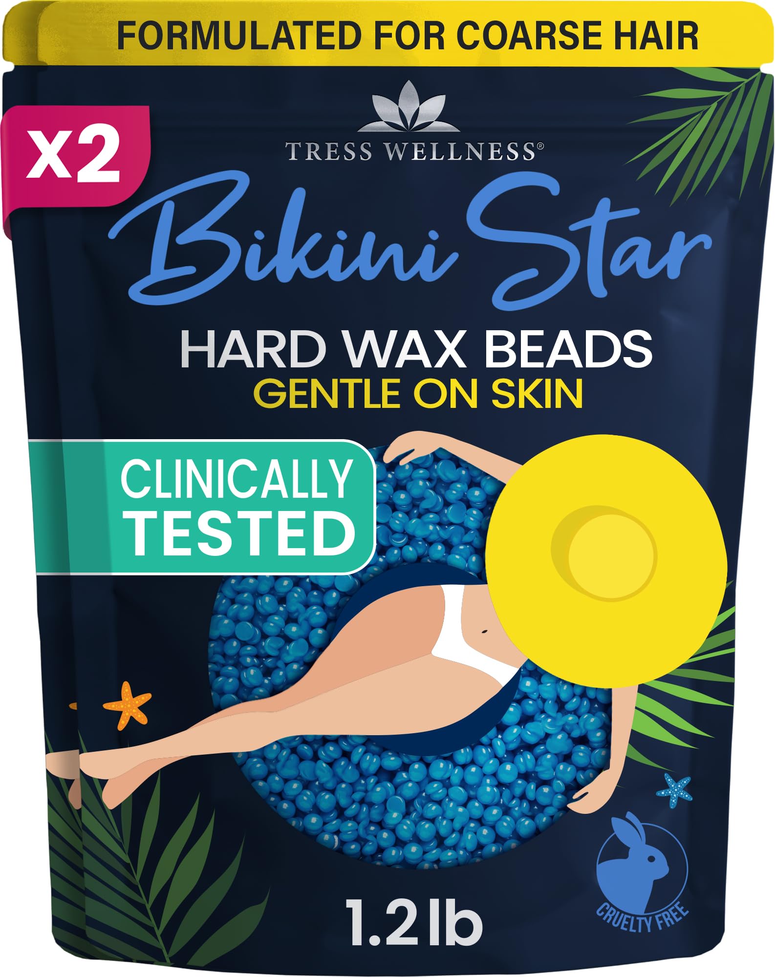 Tress Wellness wax beads pack for at-home bikini waxing