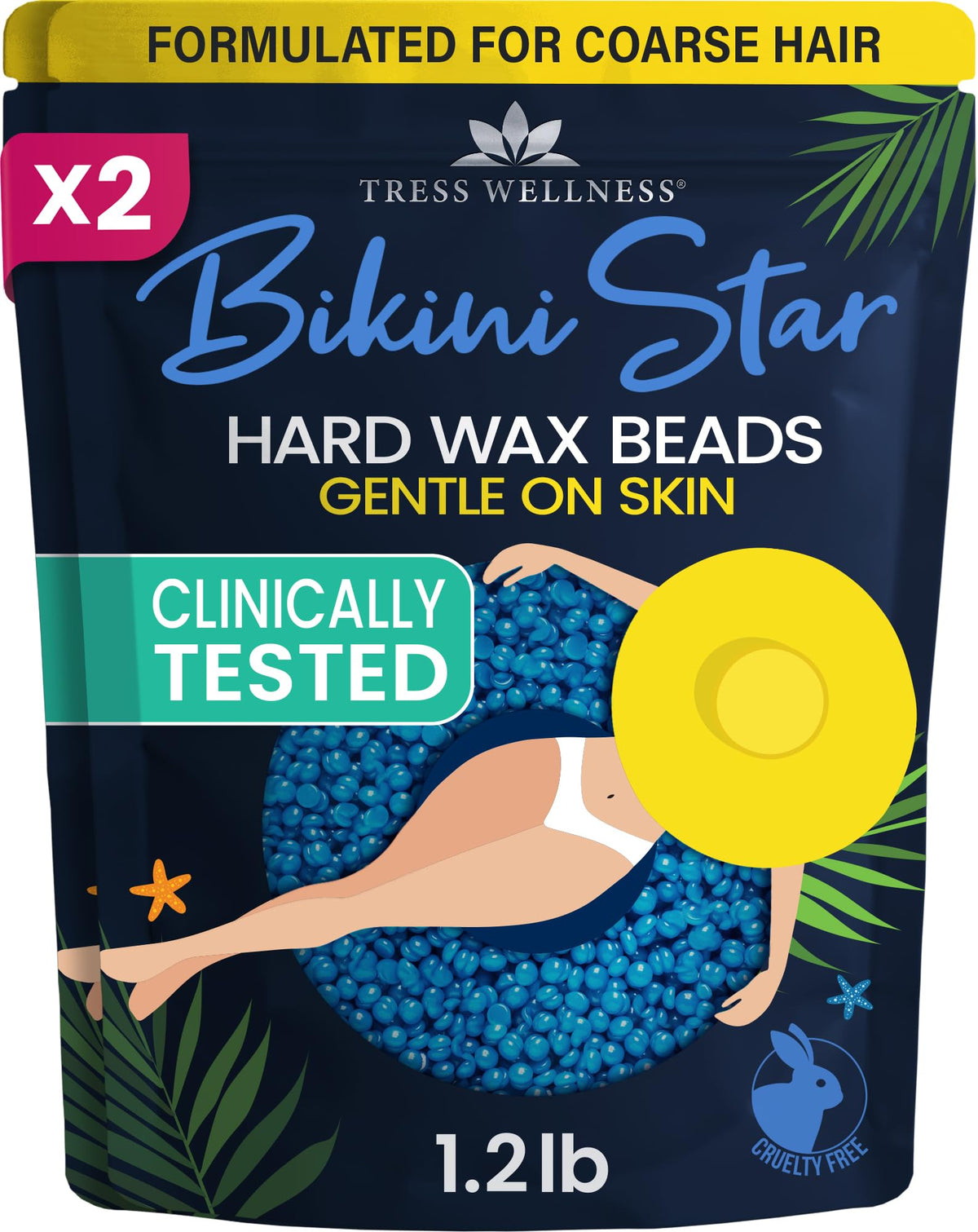 Tress Wellness wax beads pack for at-home bikini waxing