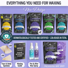 Tress Wellness wax beads closeup showing natural formula suitable for sensitive skin.