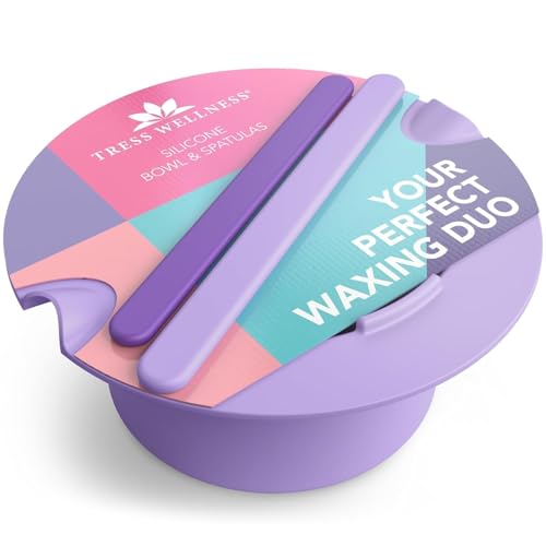 Tress Wellness silicone liner in purple enabling easy cleanup after wax sessions.