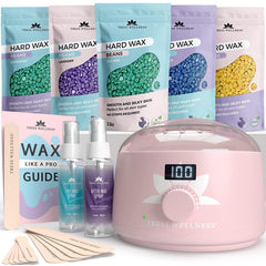 Tress Wellness waxing kit digital warmer with temperature control for safe at-home waxing