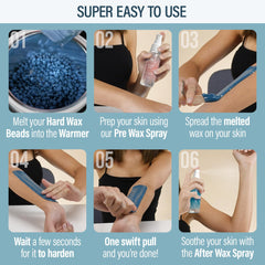 Tress Wellness pre-wax spray prepares skin for smoother application and comfortable waxing
