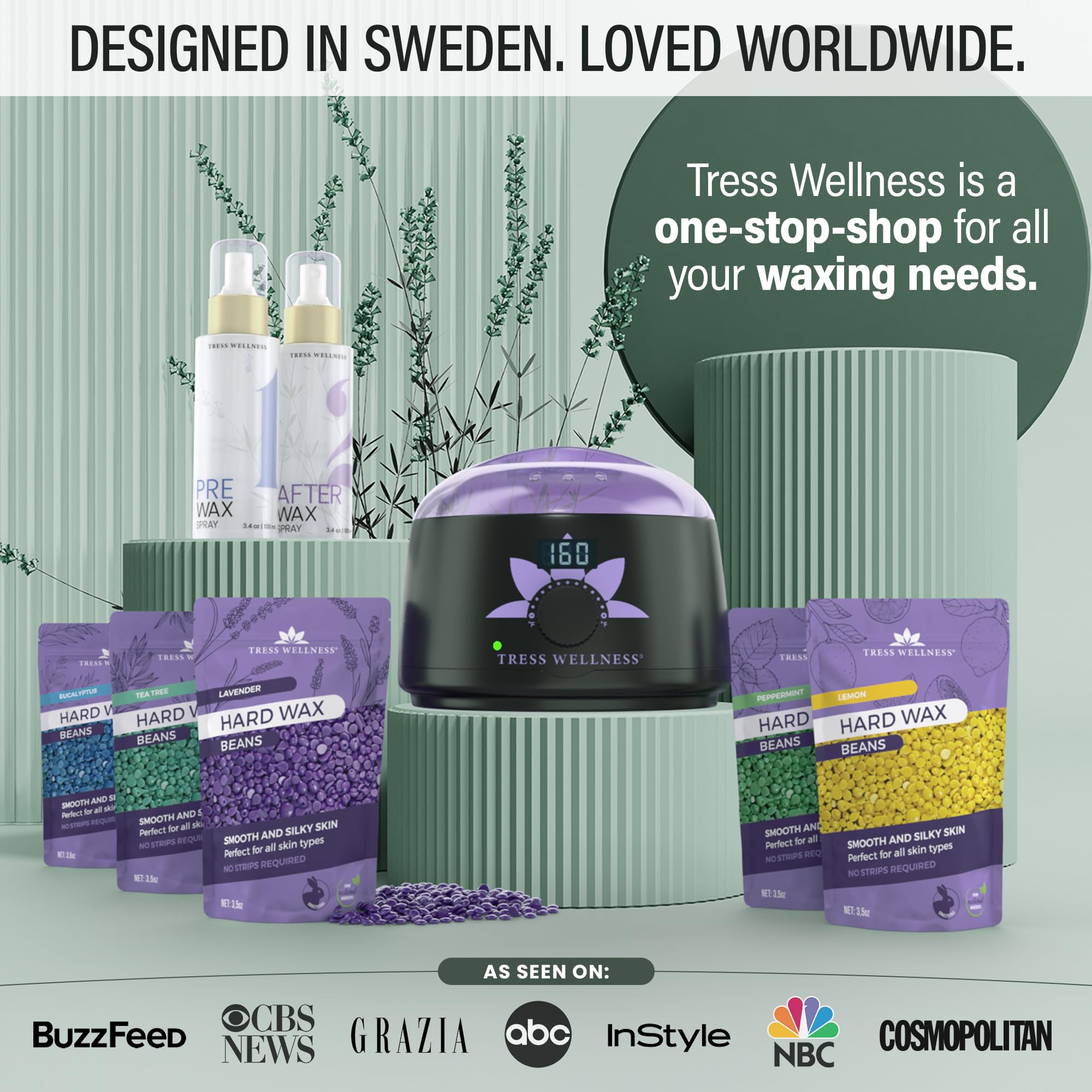 Tress Wellness protective collars keep wax contained for tidy at-home sessions.