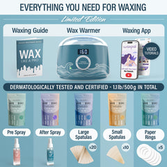 Tress Wellness waxing kit wax sticks for precise application and clean post-session cleanup