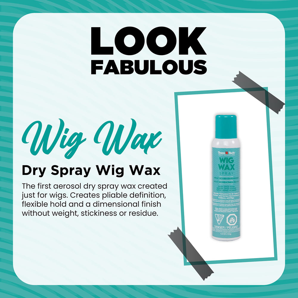 Tressallure TressTech dry spray wig wax adds definition to wig ends