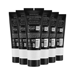 TRESemmé Extra Hold Gel pack 6 model applying to damp hair shows versatile styling