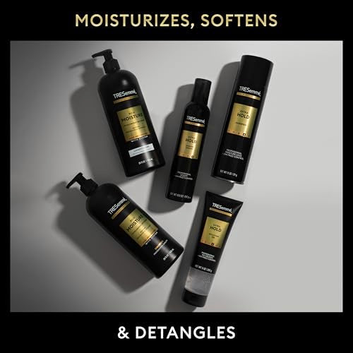 TRESemmé Extra Hold Gel pack 6 on-counter display suggests salon-grade styling at home