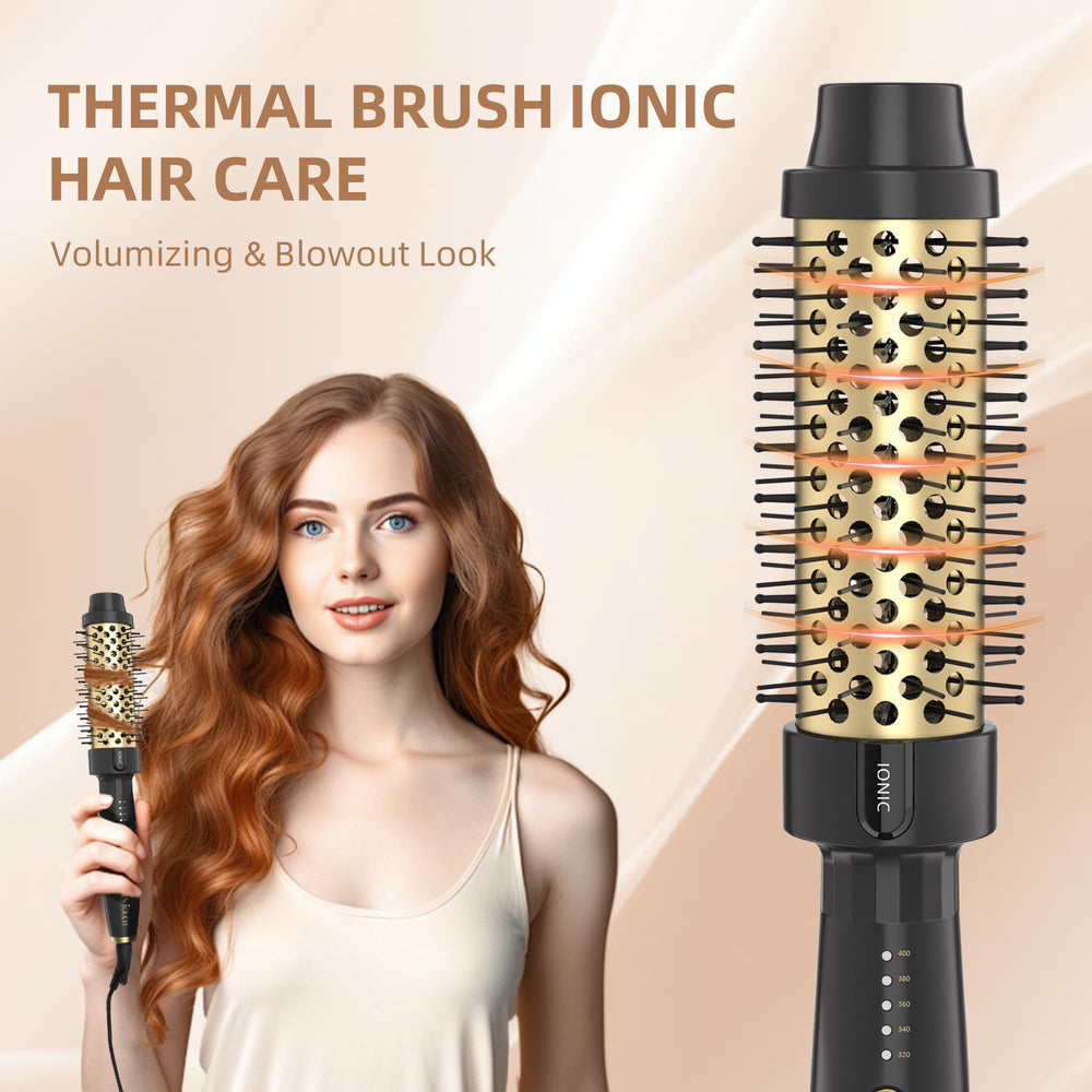 Tresses Touch 24K Gold Thermal Brush auto shutoff protects peace of mind.