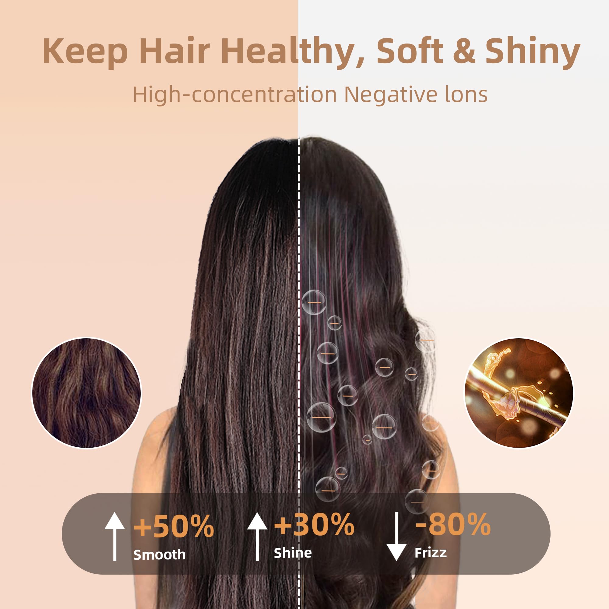 Tresses Touch 24K Gold Thermal Brush universal voltage for global travel use.