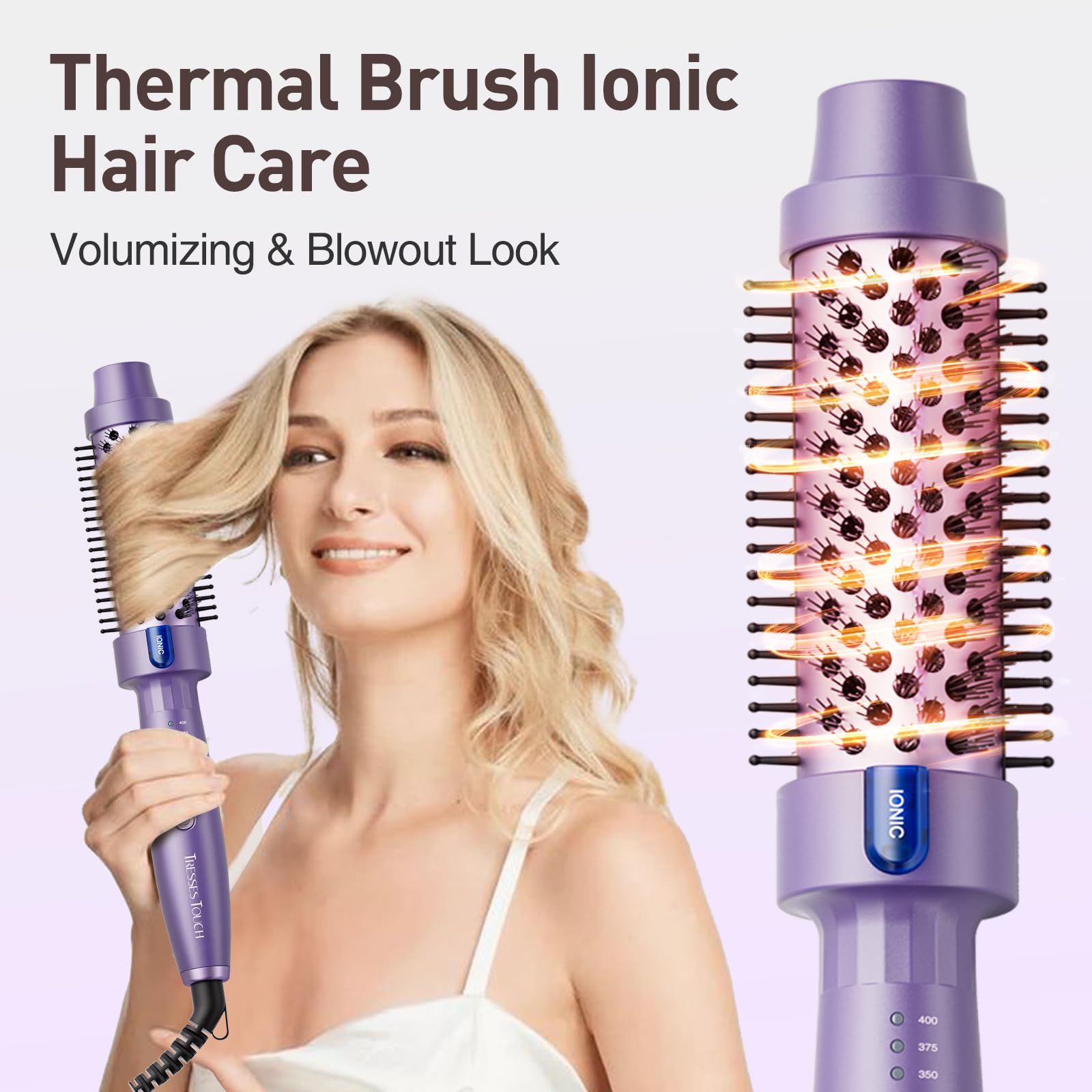 Tresses Touch 5 settings dial detailed view enables customization for different hair types