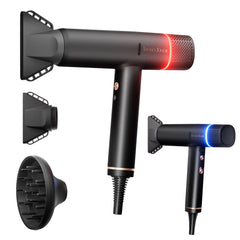 Tresses Touch hair dryer with high-speed motor powers fast professional drying.