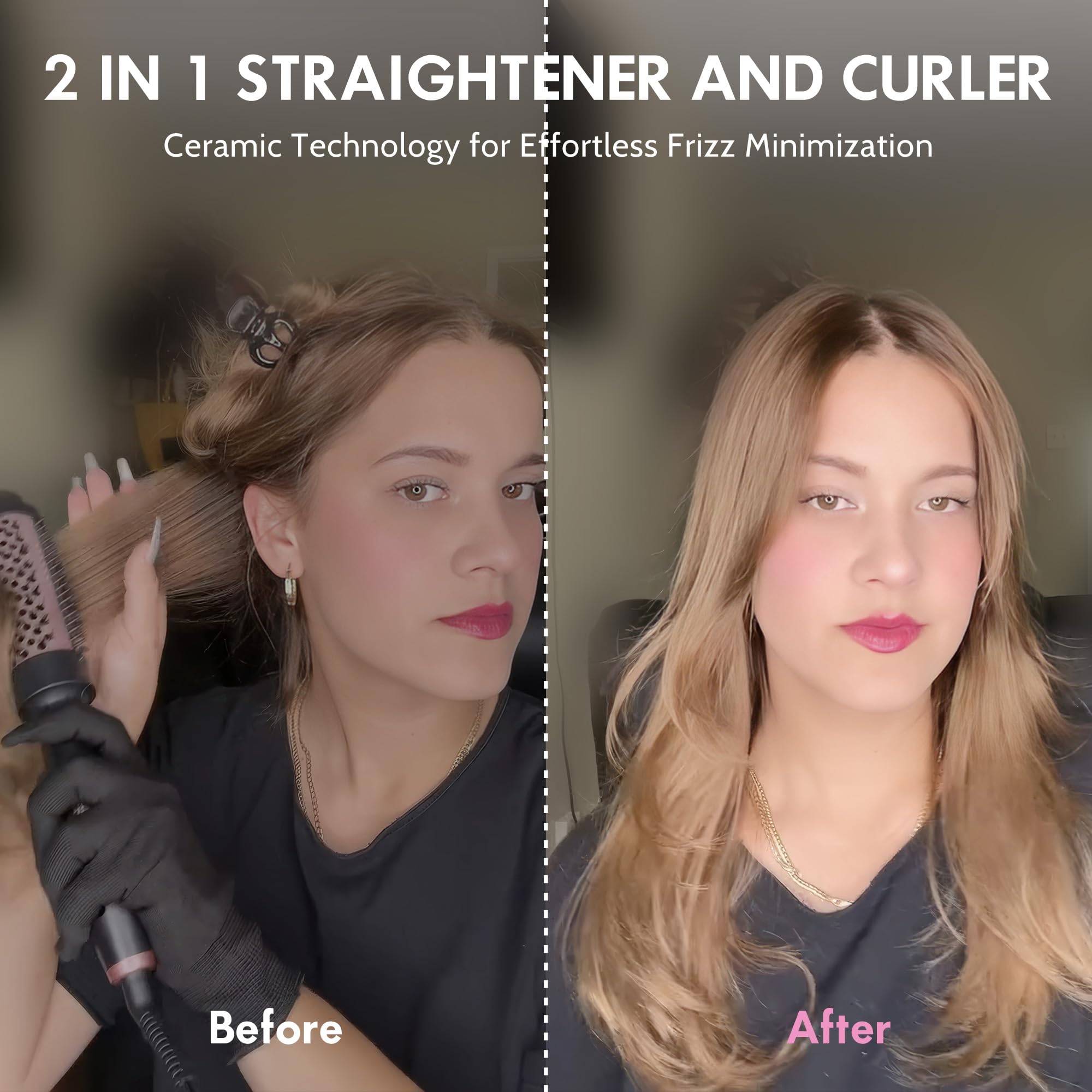 Tresses Touch heat-protection design visual suggests moisture retention and less damage.
