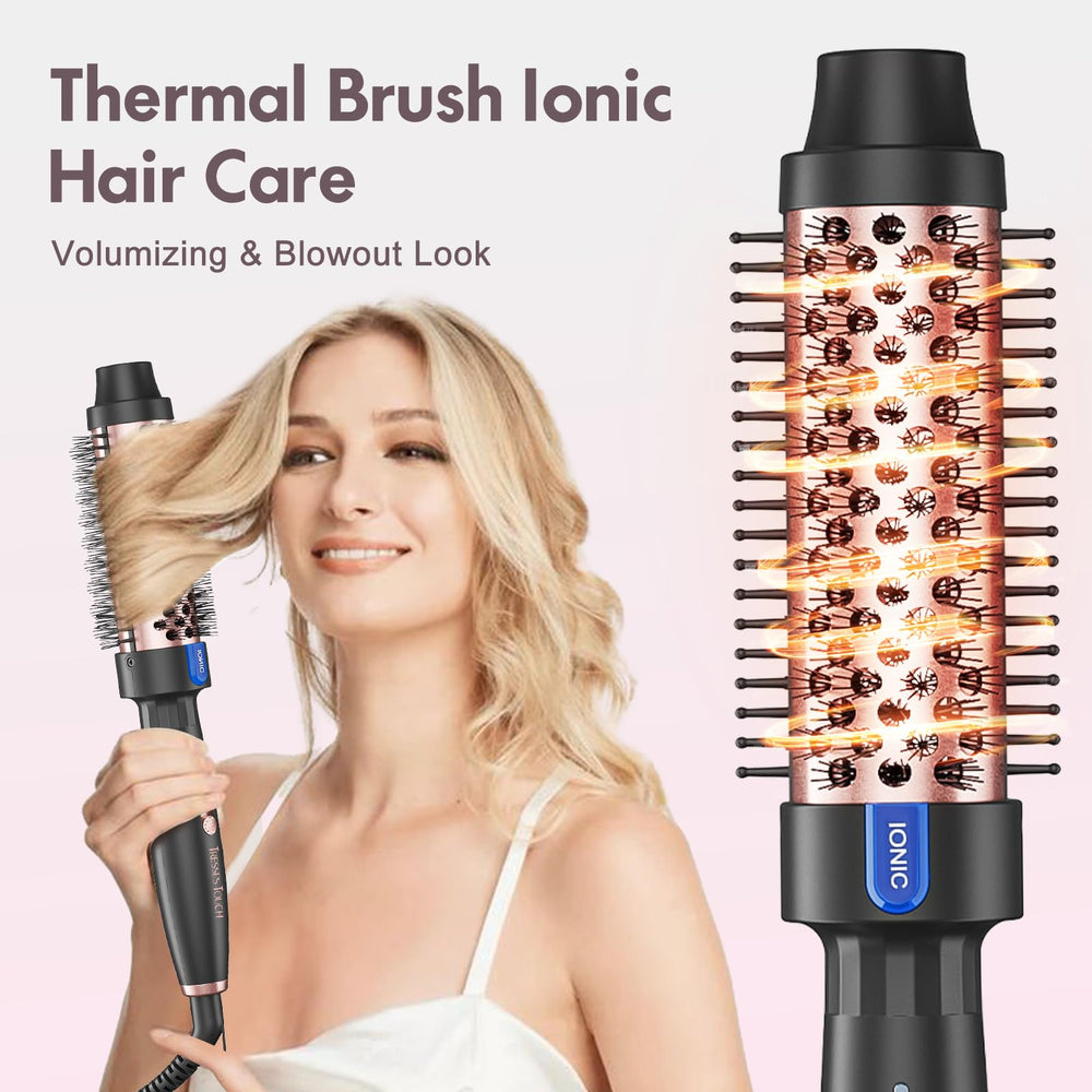 Tresses Touch heat settings dial displays 360F and 400F options for different hair types.