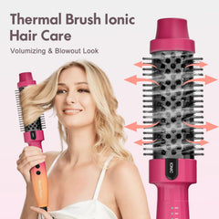 Tresses Touch heat settings dial demonstrates versatile temperature options for different hair types.