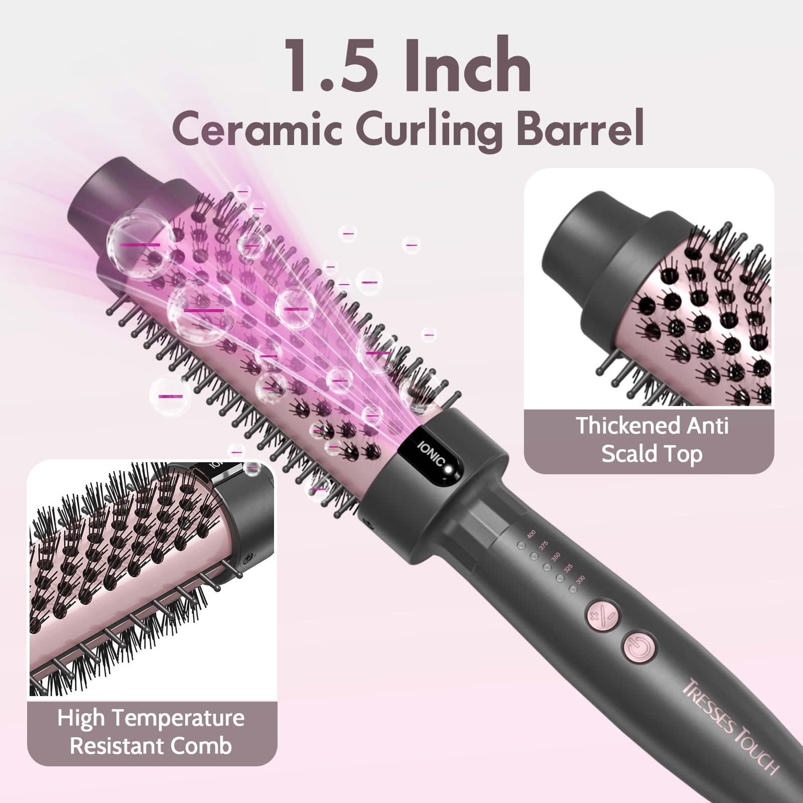 Tresses Touch Ionic Thermal Brush universal voltage supports travel worldwide