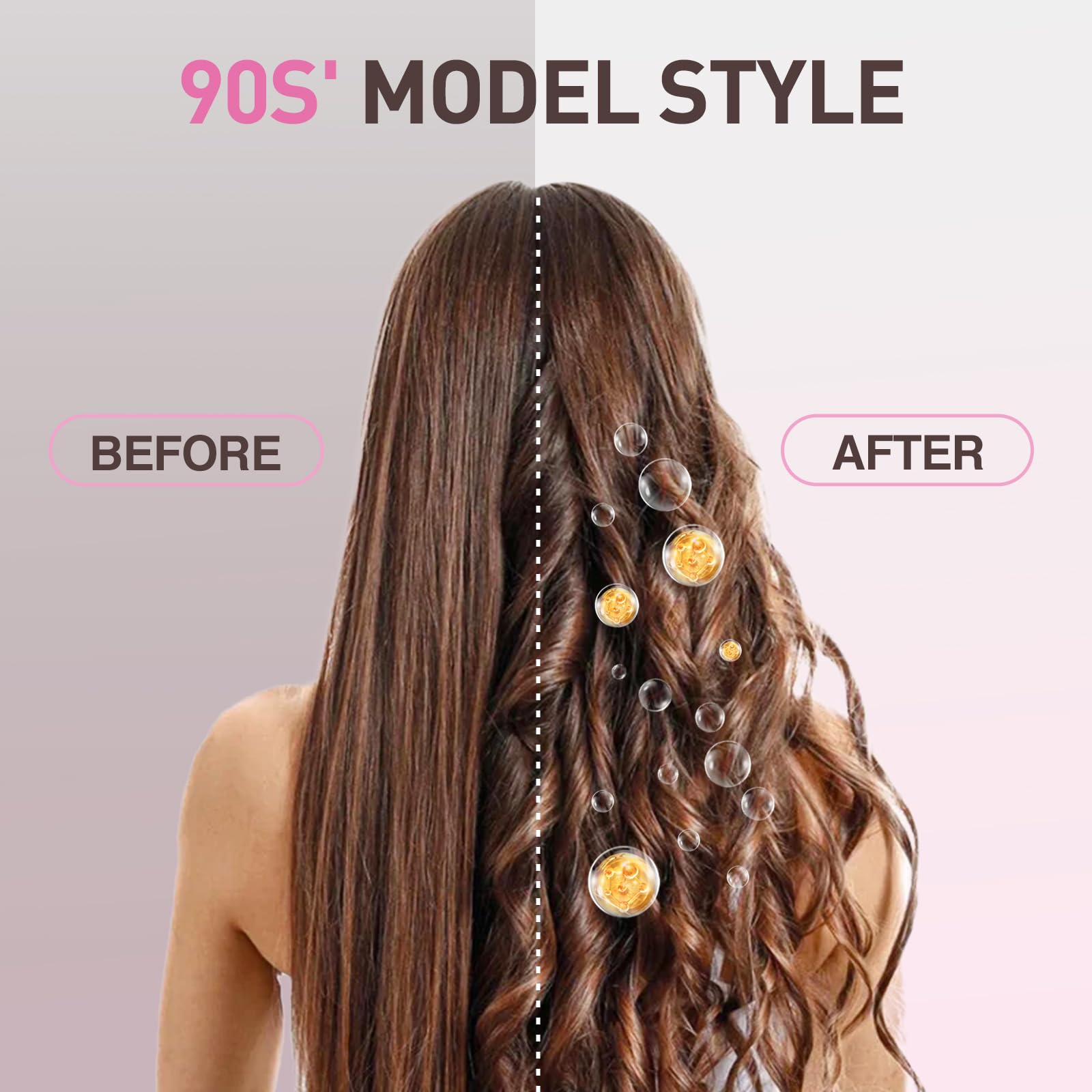 Tresses Touch delivers salon-style curls and long-lasting volume.