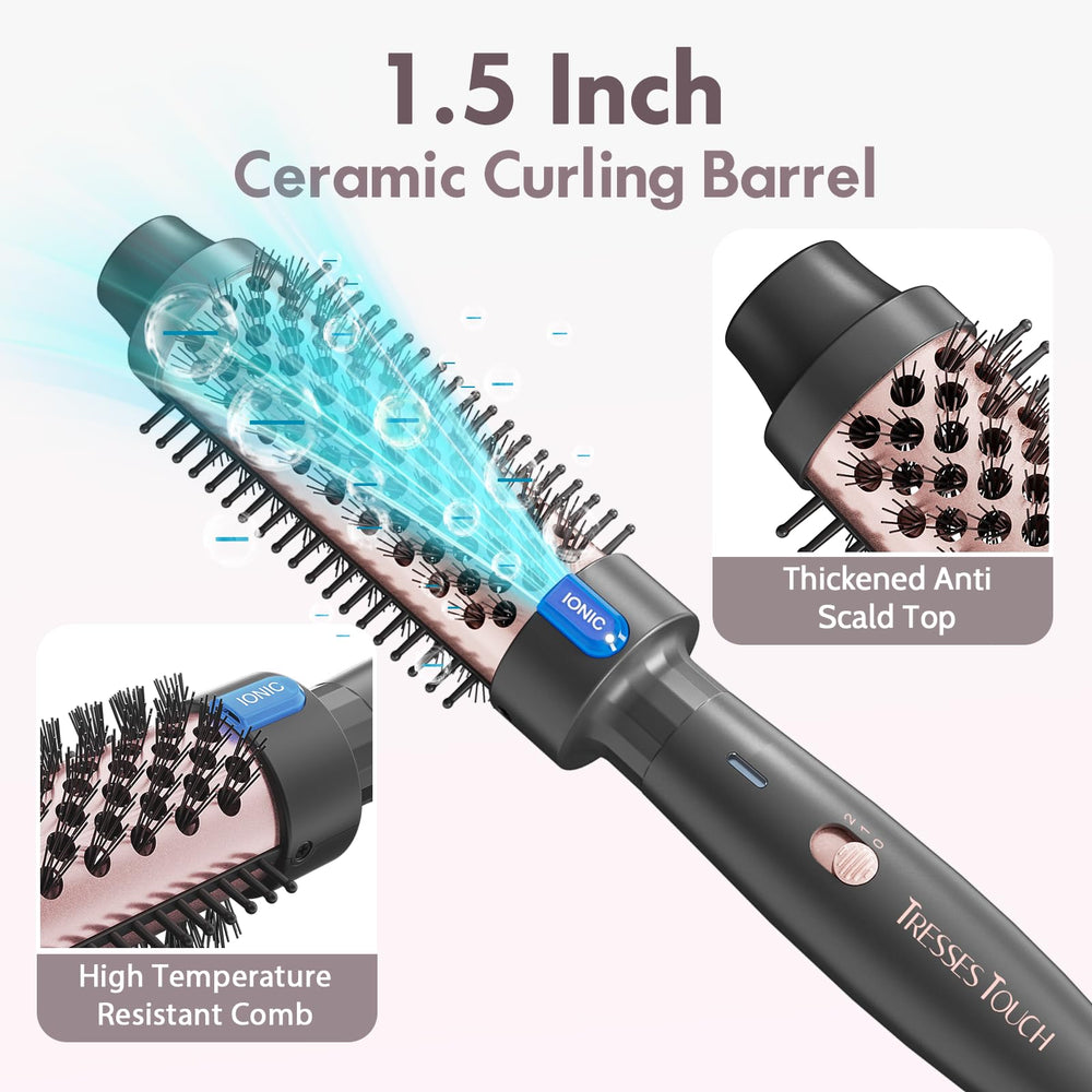 Tresses Touch universal voltage graphic communicates global compatibility for travel.