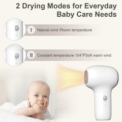 Trewf baby hair dryer front mesh for safe drying near delicate skin