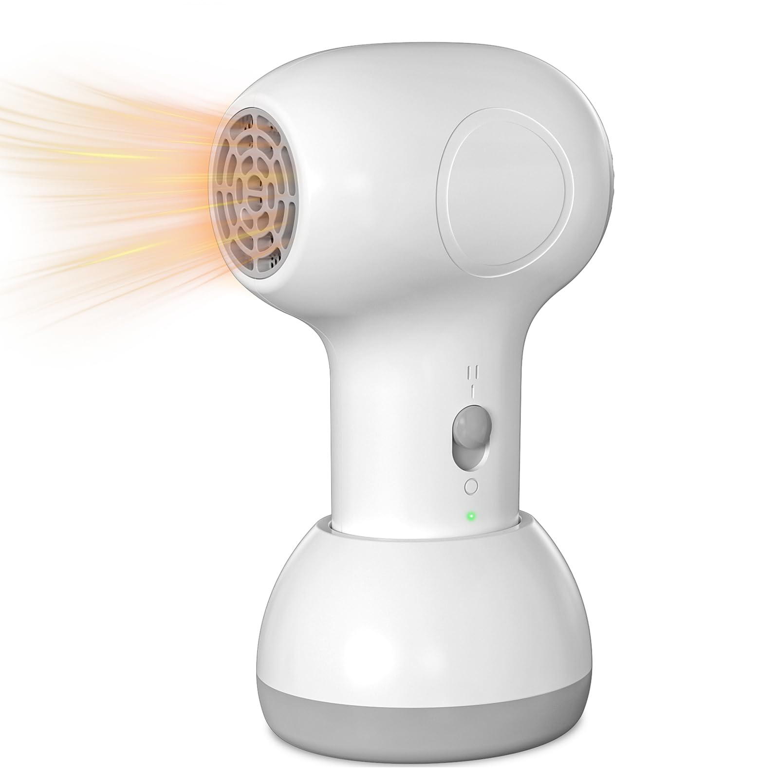 Trewf cordless hair dryer on charging base for quick family travel drying