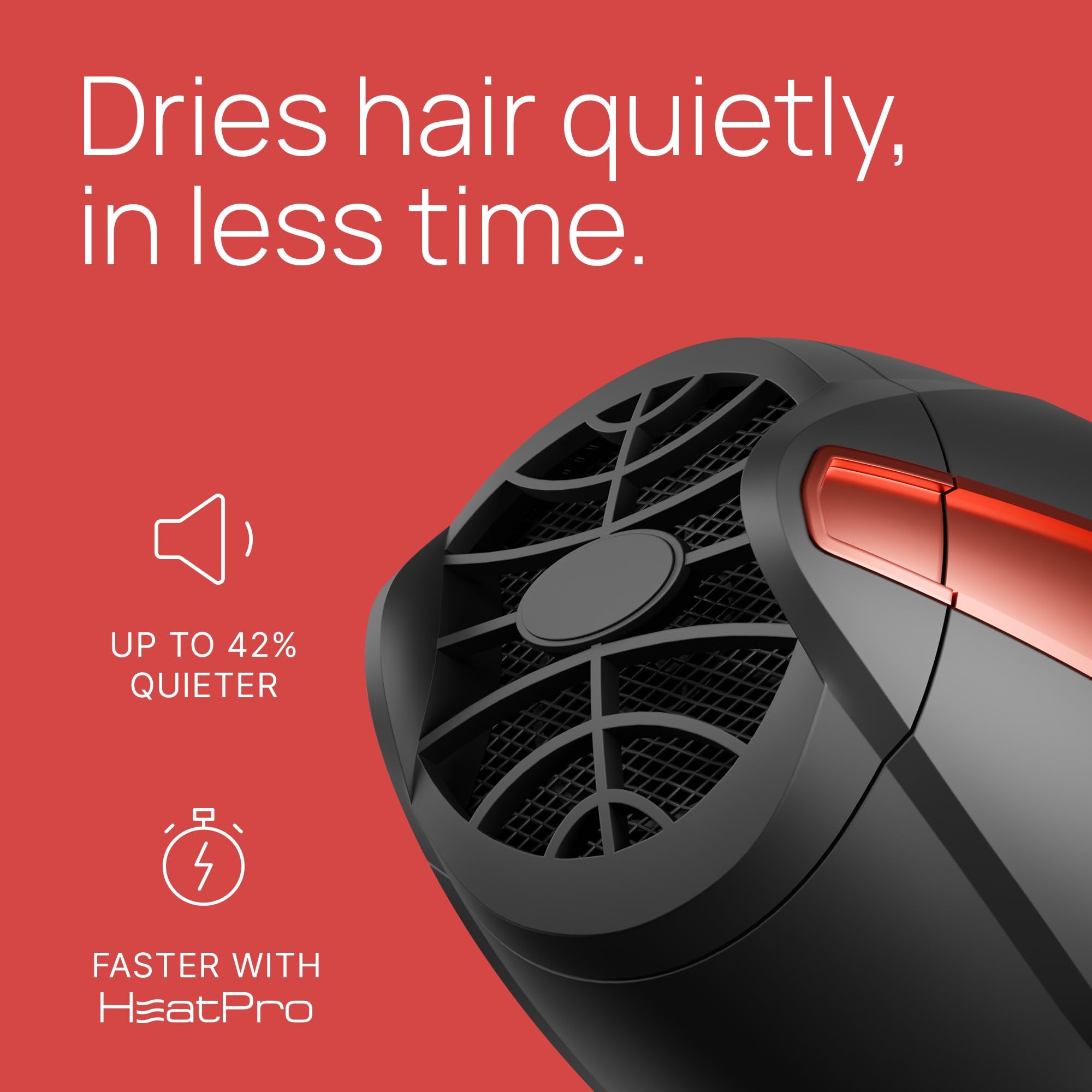 TREZORO narrow attachment concentrates airflow for precise, quick dries.
